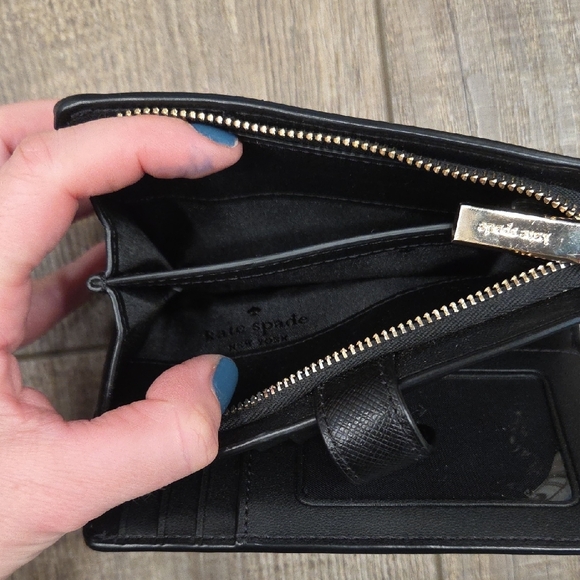 Kate Spade Black Leather Wallet - Picture 3 of 4